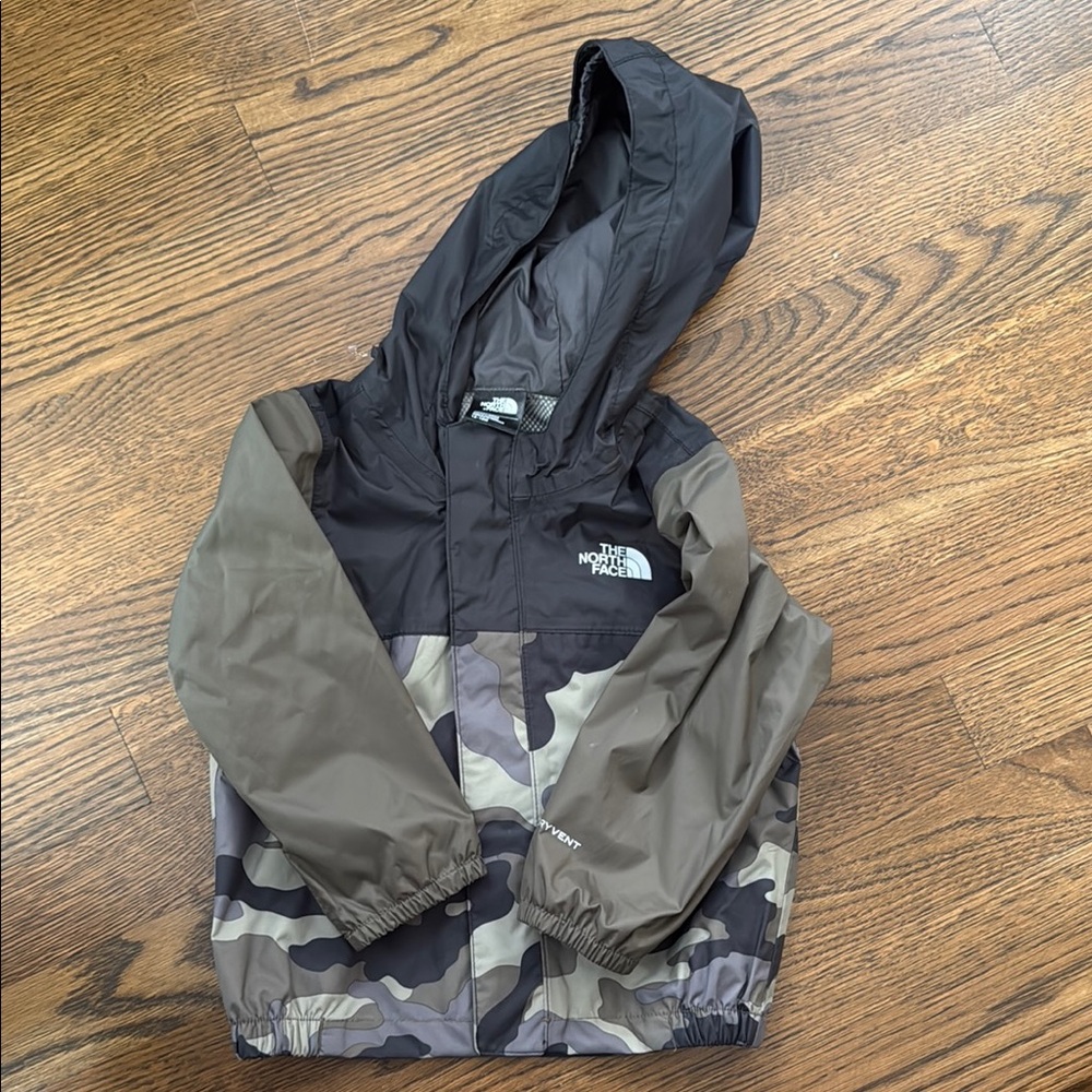 The North Face Black and Brown Camo Jacket